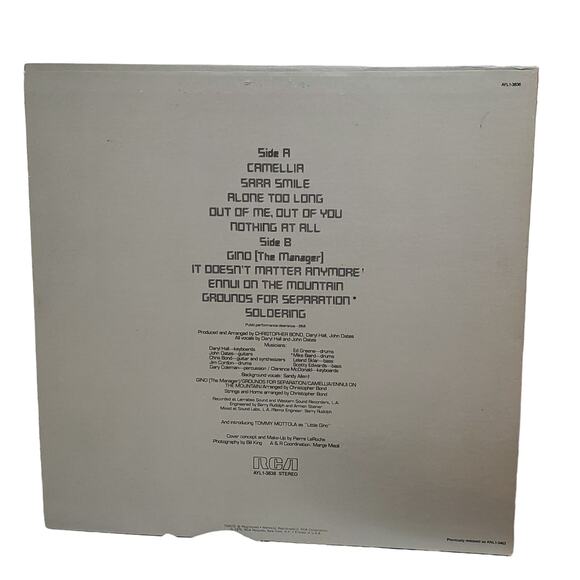 Daryl Hall & John Oates 1975 RCA LP AYL1-3836-A Vinyl First Pressing Vtg USA - Picture 9 of 10